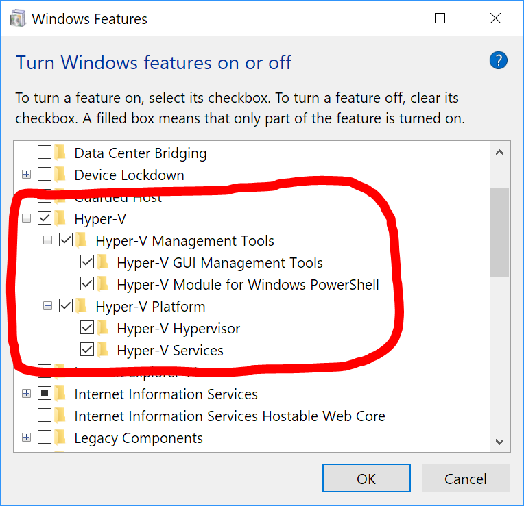 Install Hyper-V on Windows 10
